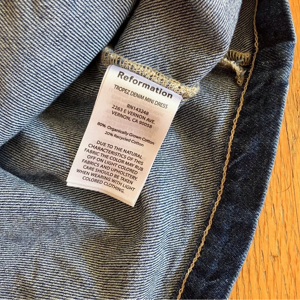 Reformation Tropez Denim Mini Dress! - Picture 5 of 6